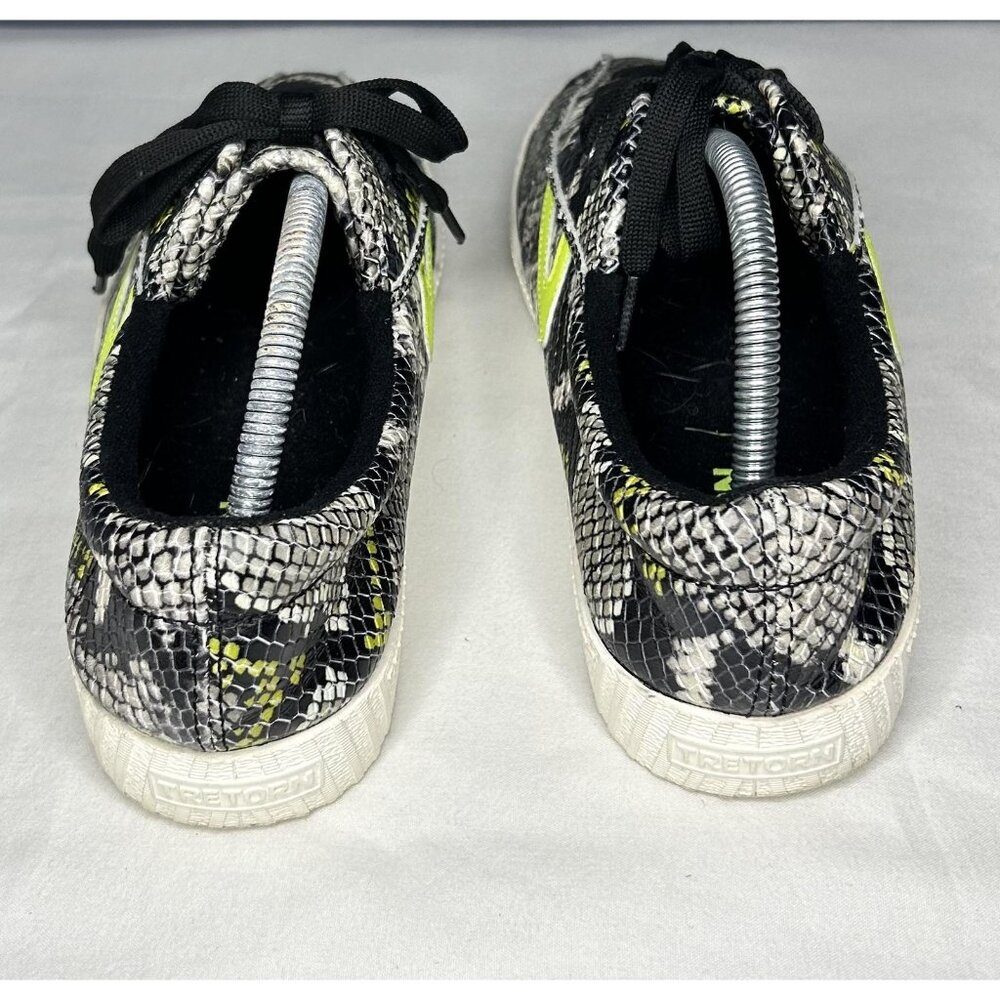Tretorn Nylite 41 Plus Shoes Womens Size 9.5 Snake Print Neon Yellow Leather - Picture 13 of 16